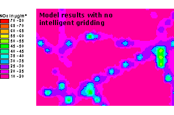 Image of results without intelligent gridding