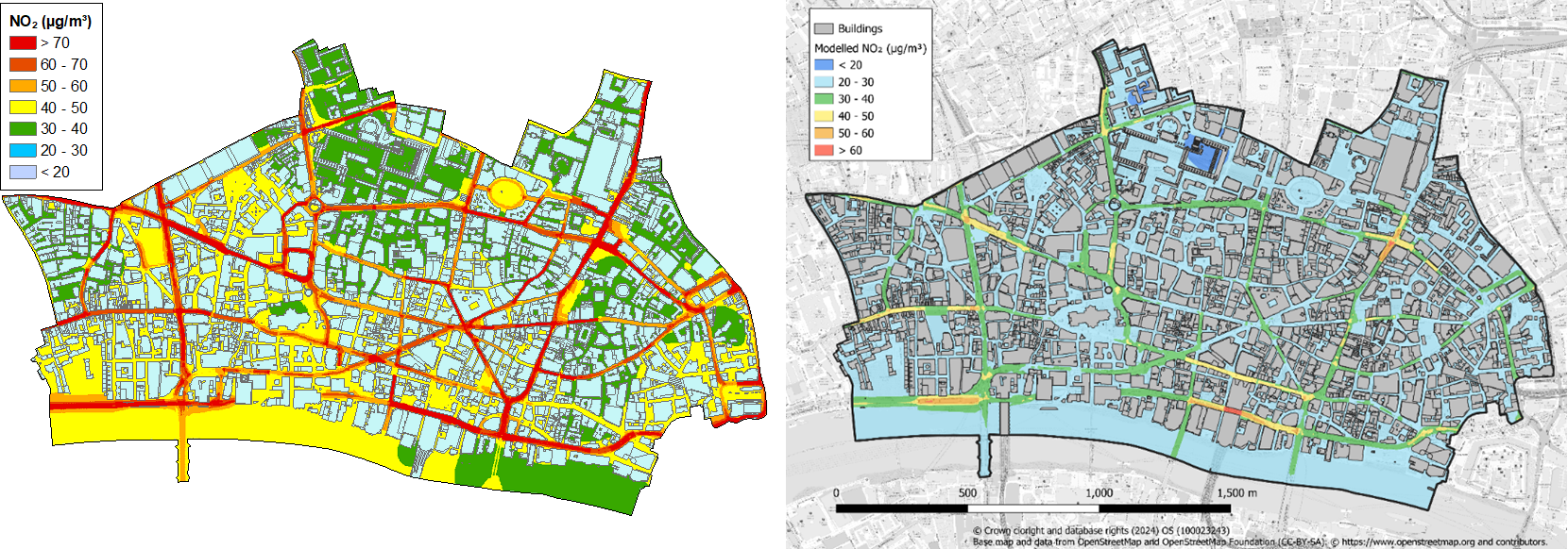 NO2 concentrations in City of London image