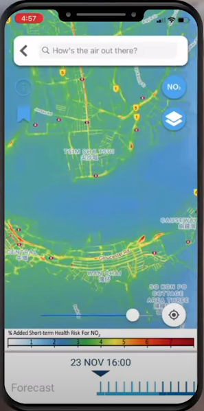 PRAISE-HK Air Quality and Exposure Health Risk information app